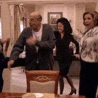 Three Amigos Seinfeld Dancing Excited GIF