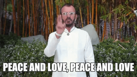 Ringo Starr Peace GIF - Find & Share on GIPHY