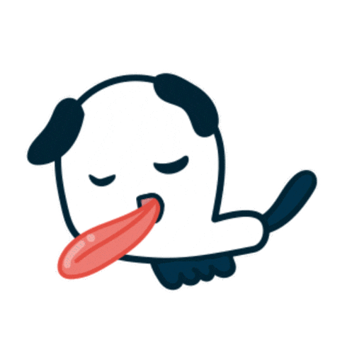 Dog Licking Sticker