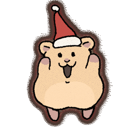 Happy Golden Hamster Sticker