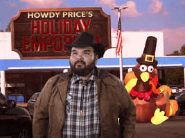 HowdyPrice eat dinner thanksgiving cowboy GIF