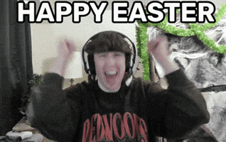 Excited Easter Bunny GIF