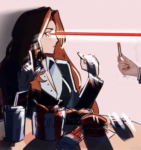 Fries Laser Eyes GIF