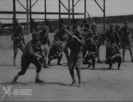 NationalWWIMuseum baseball black and white military footage GIF