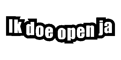 Ik Doe Open Ja Sticker