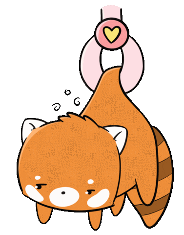 Swinging Red Panda Sticker by CutieSquad