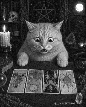 Cat Tarot Card GIF by Luna y el Tarot