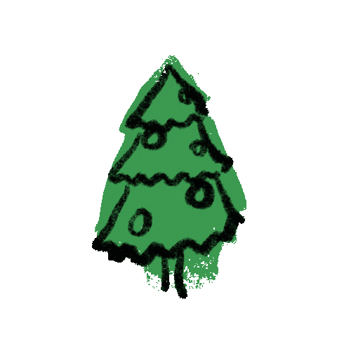 Christmas Tree Sticker by Christian Harrop