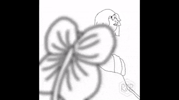 rockyjune_rose animation girl flower characterdesign GIF