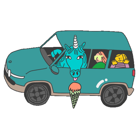 Ice Cream Car Sticker by SXSW