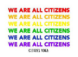 Love Is Love Rainbow Sticker by Citizen Yoga Studio