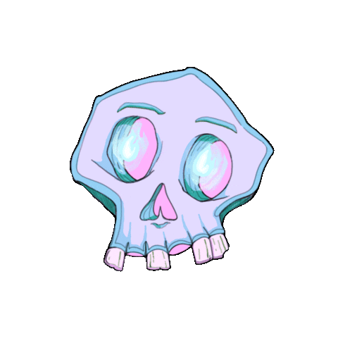 Skull Skeleton Sticker by wienertit
