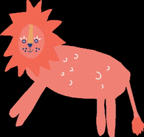 Moozlehome lion cute animal cute lion pink lion GIF