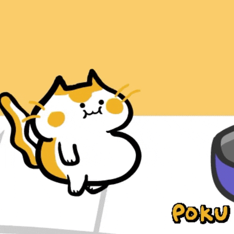Cat Bow GIF by Poku Meow