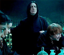 Snape hitting ron with a book GIFs - Get the best GIF on GIPHY