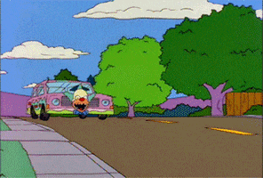 the simpsons car GIF