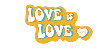 Love Is Love Pride Sticker by Tropic Skincare