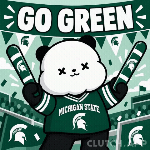 Go Green College Football GIF by Kanpai Pandas