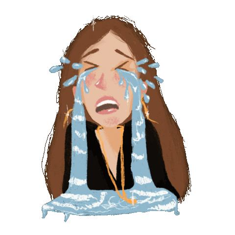 Sad Cry Sticker
