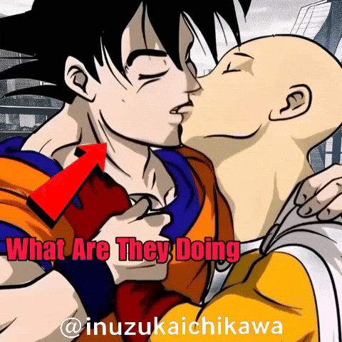 Anime Kiss What Are They Doing GIF