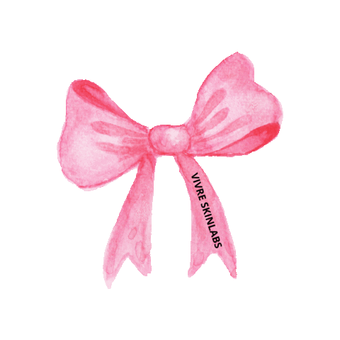 Pink Bow Sticker by VivreSKIN Labs for iOS & Android