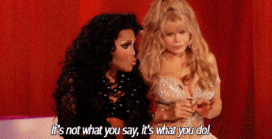kenya michaels its not what you say its what you do GIF