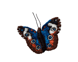 Butterfly Embroidery Sticker by bemmimosa