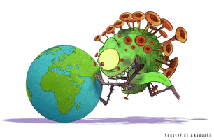 Corona Covid-19Animationearth GIF