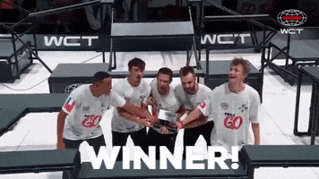 WorldChaseTag excited celebrate win team GIF