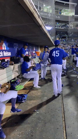 Happy Los Angeles Dodgers GIF by Tulsa Drillers