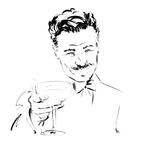 bow tie smoking GIF by Hilbrand Bos Illustrator