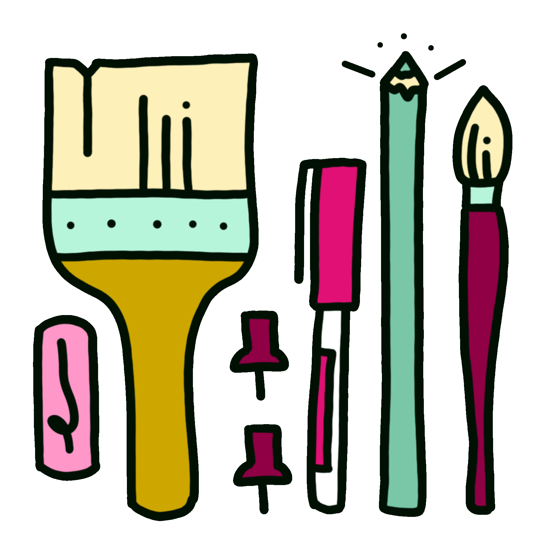 Art Supplies Pencil Sticker by Paige Meredith for iOS & Android GIPHY