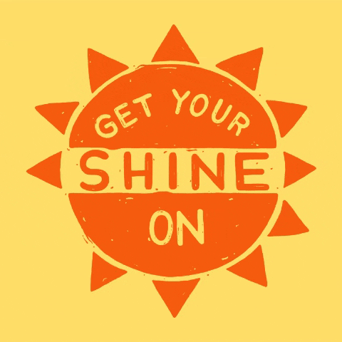 happy, hot, summer, illustration, sun, typography, shine, sunshine, bright,  get-your-shine-on – GIF