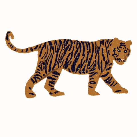 animated walking tiger gif