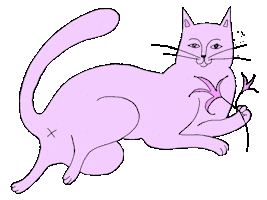 Cat Pink Sticker by Love Tattoos