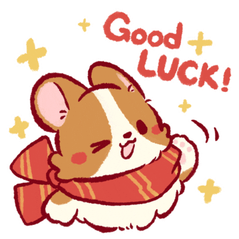 Bless You Good Luck Sticker by Lazy Corgi