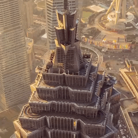 City Zoom Out GIF
