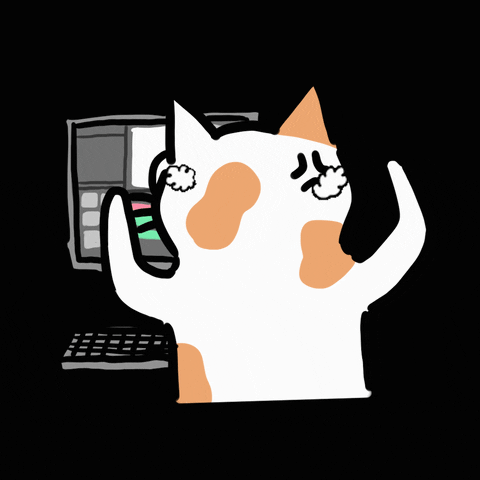 bowlcut_life cat angry mad meow GIF