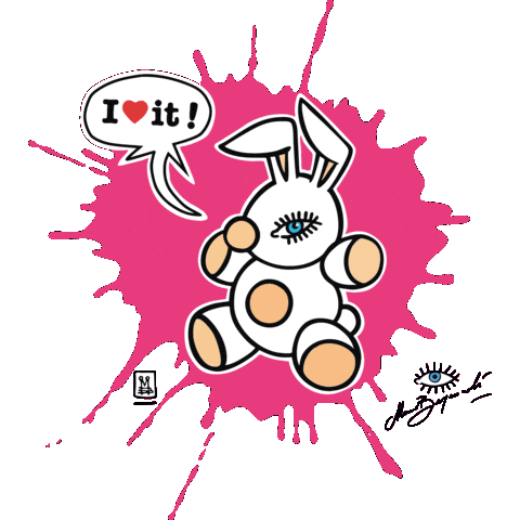 I Love It Bunny Sticker by Capolavoro jewellery