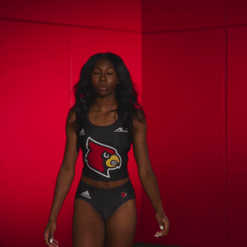 Track And Field Point GIF by Louisville Cardinals