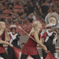 Wolfpack Colorguard GIF by NC State Athletics