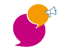 Megaphone Sprechblase Sticker by Evangelische Jugend in Bayern