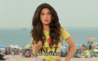 No Offense Shrug GIF by Marie Forleo