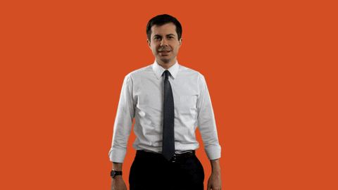 no, pete buttigieg, pete buttigieg reactions – GIF