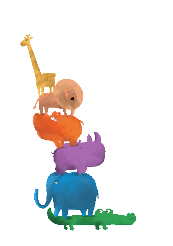 Lion Elephant Sticker