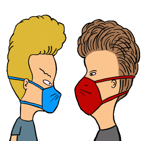 Beavis And Butt-Head Mask Sticker by Vienna Pitts