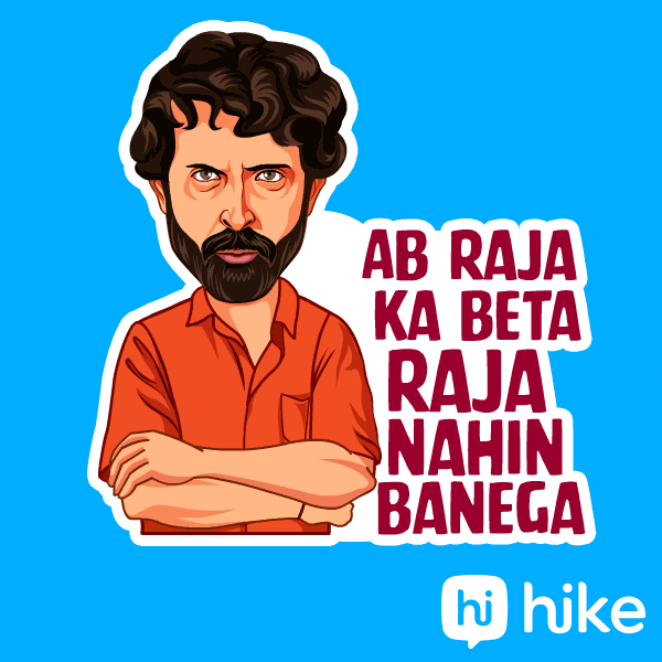 Hrithik Roshan King GIF by Hike Sticker Chat