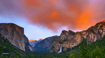 Yosemite National Park Rainbow GIF by Storyful