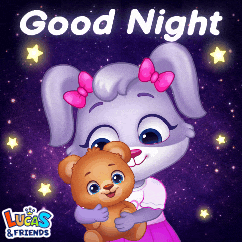 Good Night Teddy GIF by Lucas and Friends by RV AppStudios