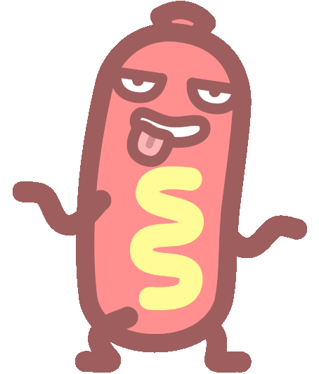 Happy Hot Dog Sticker by SAMWOO288